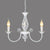 Black/White Swooping Arm Chandelier Lamp Traditional Metal 3/4/5 Lights Living Room Hanging Light 3 White Clearhalo 'Ceiling Lights' 'Chandeliers' Lighting' options 2426854_51d3bf6c-406f-43af-b2c8-acddeb37ecaf