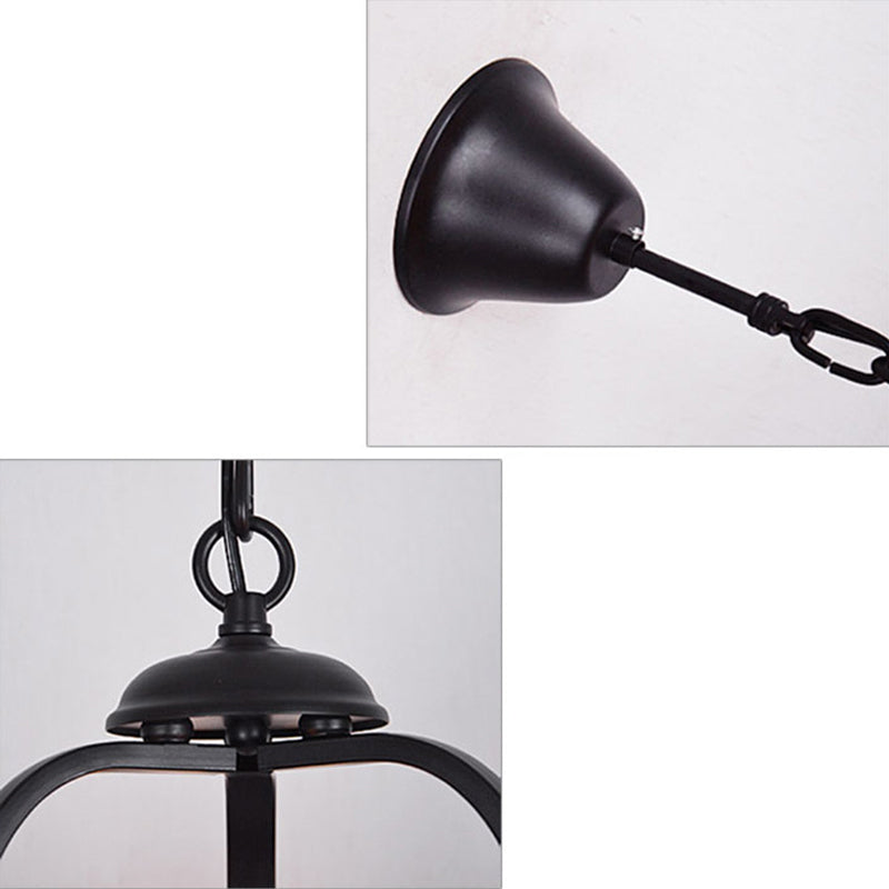 Black Swirled Arm Pendant Lighting Classic-Style Metal 3/5/6 Lights Living Room Chandelier Clearhalo 'Ceiling Lights' 'Chandeliers' Lighting' 2426871
