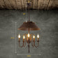 Tapered Dining Room Ceiling Chandelier Classic Metal 5 Lights Rust Hanging Light Fixture Clearhalo 'Ceiling Lights' 'Chandeliers' Lighting' 2426996