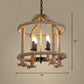 Beige 4 Lights Chandelier Light Fixture Traditional Rope Cylinder Pendant Lamp for Dining Room Clearhalo 'Ceiling Lights' 'Chandeliers' Lighting' 2427005