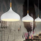9.5"/12.5"/14"W Teardrop Pendant Lighting in Nordic Style Metal 1 Light Black/White/Gold Hanging Light Clearhalo 'Ceiling Lights' 'Modern Pendants' 'Modern' 'Pendant Lights' 'Pendants' Lighting' 242892
