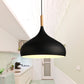 9.5"/12.5"/14"W Teardrop Pendant Lighting in Nordic Style Metal 1 Light Black/White/Gold Hanging Light Clearhalo 'Ceiling Lights' 'Modern Pendants' 'Modern' 'Pendant Lights' 'Pendants' Lighting' 242902