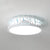 Modern Style Round Flush Ceiling Light with Castle Metal Ceiling Lamp for Kids Bedroom Blue Clearhalo 'Ceiling Lights' 'Close To Ceiling Lights' 'Close to ceiling' 'Flush mount' Lighting' 24292