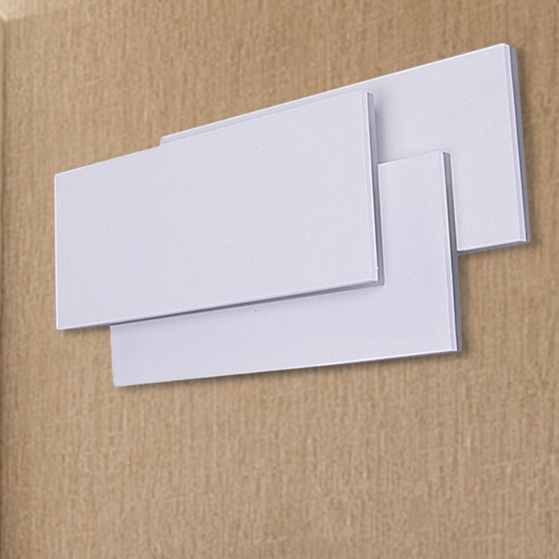 Aluminum Rectangle Wall Mounted Light Modern LED Black/White Wall Lamp in Warm/White Lighting Clearhalo 'Cast Iron' 'Glass' 'Industrial' 'Modern wall lights' 'Modern' 'Tiffany' 'Traditional wall lights' 'Wall Lamps & Sconces' 'Wall Lights' Lighting' 242953