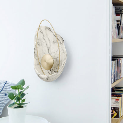 Resin Shell Shaped Wall Lamp Single Head Modern Metal LED Wall Lighting in White/Black Light White Clearhalo 'Modern wall lights' 'Modern' 'Wall Lamps & Sconces' 'Wall Lights' Lighting' 242975