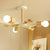 Japanese Style Beige Pendant Light Snowflake Shape Wood Chandelier for Bedroom 3 Wood Clearhalo 'Carpenter Chandeliers' 'Ceiling Lights' 'Chandeliers' 'Industrial' 'Modern Chandeliers' 'Modern' Lighting' 243053