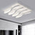 Wavy Flushmount Lighting Modernism Acrylic LED 21.5"/26" Wide Living Room Ceiling Flush Light in Warm/White Light White Clearhalo 'Ceiling Lights' 'Close To Ceiling Lights' 'Close to ceiling' 'Flush mount' Lighting' 243167