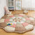 Calming Bedroom Rug Multi Colored Plaid Printed Area Carpet Cotton Anti-Slip Backing Pet Friendly Indoor Rug Coffee 4'9" x 4'9" Clearhalo 'Area Rug' 'Modern' 'Rugs' Rug' 2434538