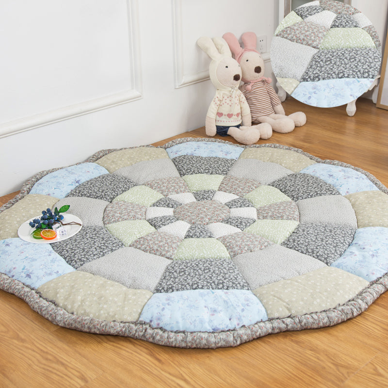 Calming Bedroom Rug Multi Colored Plaid Printed Area Carpet Cotton Anti-Slip Backing Pet Friendly Indoor Rug Clearhalo 'Area Rug' 'Modern' 'Rugs' Rug' 2434540