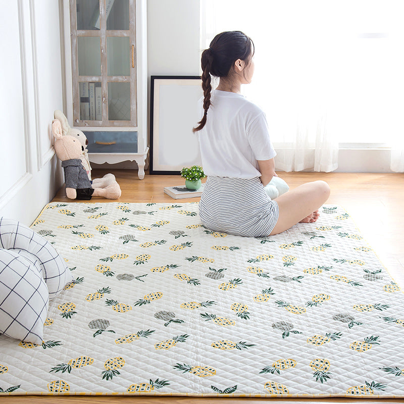 Casual Bedroom Rug Multi Colored Geometric Printed Area Carpet Cotton Non-Slip Backing Easy Care Indoor Rug Yellow Clearhalo 'Area Rug' 'Modern' 'Rugs' Rug' 2434547