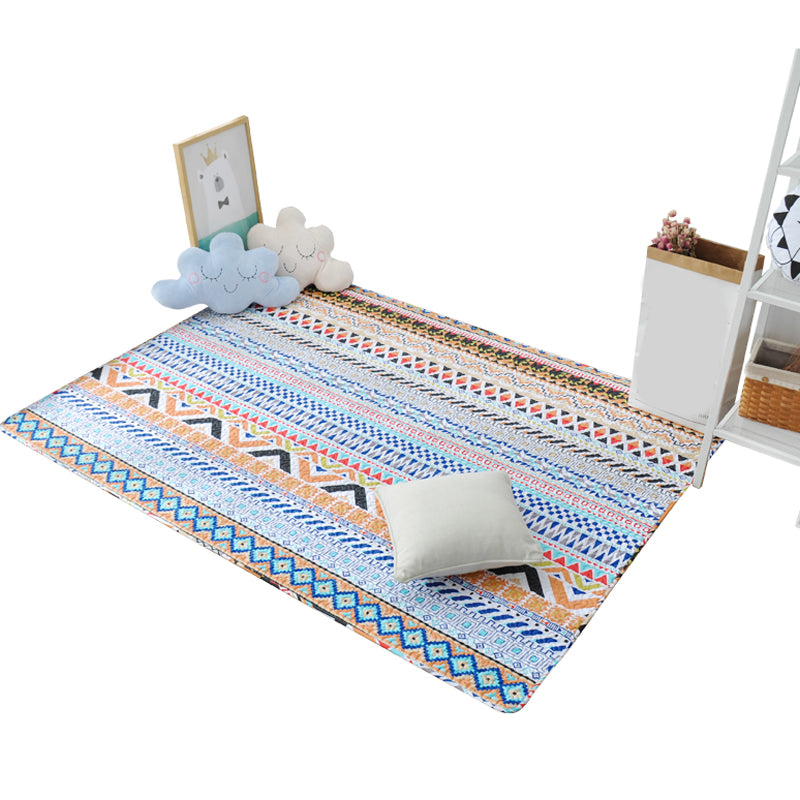 Casual Bedroom Rug Multi Colored Geometric Printed Area Carpet Cotton Non-Slip Backing Easy Care Indoor Rug Clearhalo 'Area Rug' 'Modern' 'Rugs' Rug' 2434548