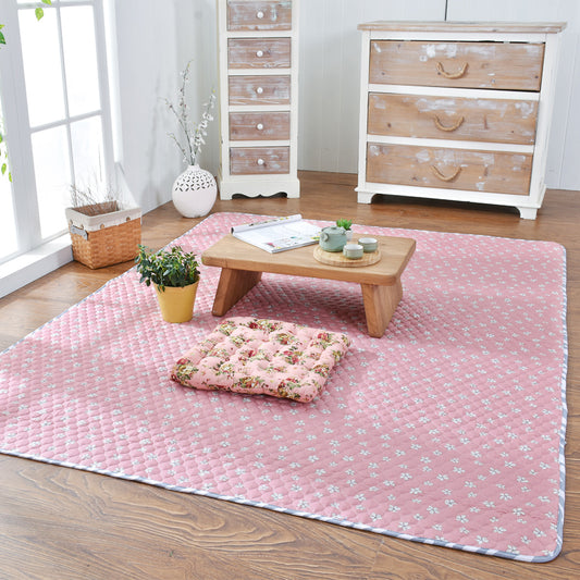 Fancy Floral Printed Rug Multi Colored Cotton Area Carpet Non-Slip Backing Pet Friendly Washable Indoor Rug for Room Clearhalo 'Area Rug' 'Modern' 'Rugs' Rug' 2434555