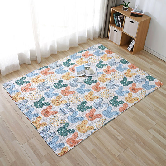 Nordic Cartoon Printed Rug Multi Colored Cotton Area Rug Anti-Slip Backing Easy Care Indoor Rug for Decoration Clearhalo 'Area Rug' 'Modern' 'Rugs' Rug' 2434570