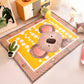 Multi Colored Relaxing Rug Cotton Blend Carton Printed Area Carpet Easy Care Stain-Resistant Washable Indoor Rug for Decor Yellow 4'9" x 6'5" Clearhalo 'Area Rug' 'Rug' 2434587