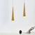 Tapered Hanging Lamp kit Simple Metal Black/Silver/Gold Dining Room Pendant Light Fixture in Warm/White/Neutral Gold Clearhalo 'Ceiling Lights' 'Modern Pendants' 'Modern' 'Pendant Lights' 'Pendants' Lighting' 243460