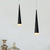 Tapered Hanging Lamp kit Simple Metal Black/Silver/Gold Dining Room Pendant Light Fixture in Warm/White/Neutral Black Clearhalo 'Ceiling Lights' 'Modern Pendants' 'Modern' 'Pendant Lights' 'Pendants' Lighting' 243464