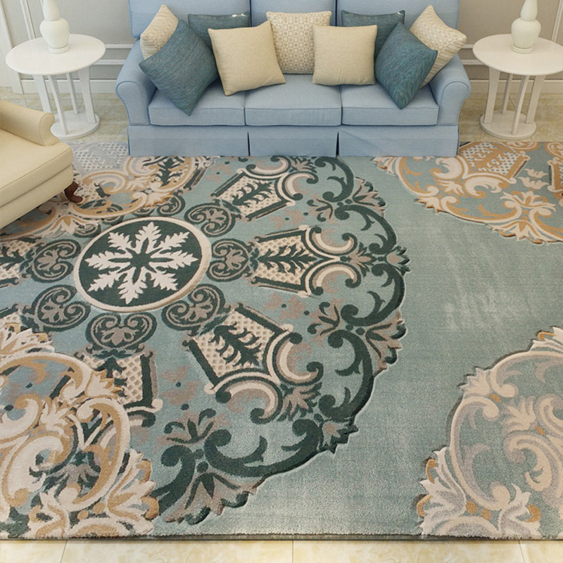 Multicolored Shabby Chic Rug Polypropylene Flower Printed Indoor Rug Anti-Slilp Backing Easy Care Area Carpet for Parlor Clearhalo 'Area Rug' 'Rugs' 'Shabby Chic' Rug' 2434739