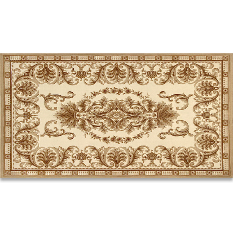 Shabby Chic Bedroom Rug Multi Colored Flower Printed Indoor Rug Synthetics Non-Slip Pet Friendly Area Carpet Yellow Clearhalo 'Area Rug' 'Rugs' 'Vintage' Rug' 2434769