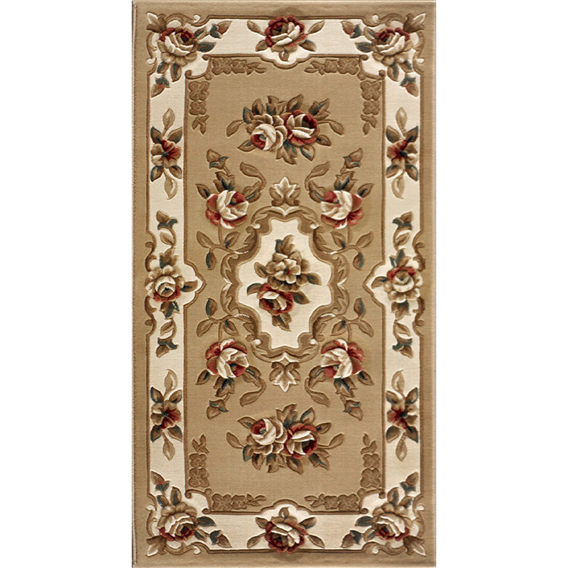 Shabby Chic Bedroom Rug Multi Colored Flower Printed Indoor Rug Synthetics Non-Slip Pet Friendly Area Carpet Clearhalo 'Area Rug' 'Rugs' 'Vintage' Rug' 2434770