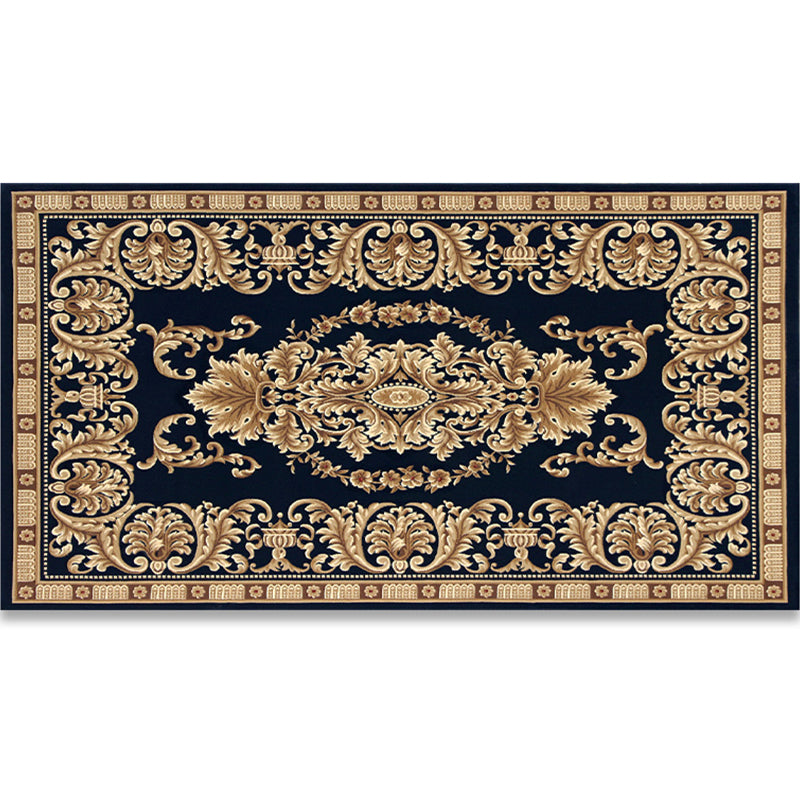 Shabby Chic Bedroom Rug Multi Colored Flower Printed Indoor Rug Synthetics Non-Slip Pet Friendly Area Carpet Navy Clearhalo 'Area Rug' 'Rugs' 'Vintage' Rug' 2434785