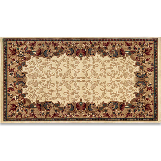 Shabby Chic Bedroom Rug Multi Colored Flower Printed Indoor Rug Synthetics Non-Slip Pet Friendly Area Carpet Brown Clearhalo 'Area Rug' 'Rugs' 'Vintage' Rug' 2434793