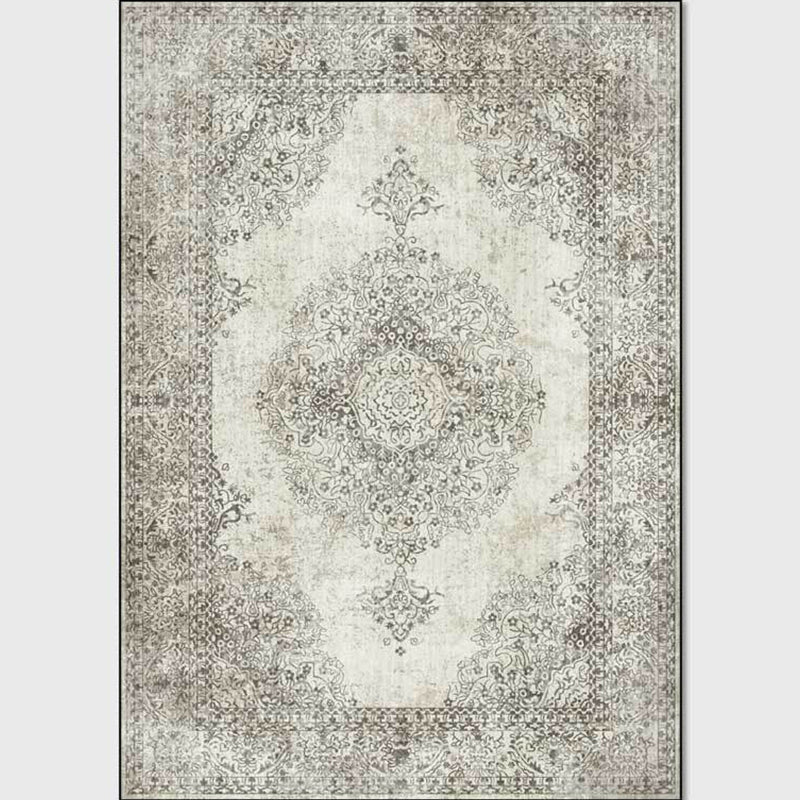 Shabby Chic Geometric Printed Rug Multi Colored Polyster Area Carpet Non-Slip Backing Pet Friendly Indoor Rug for Living Room Light Gray Clearhalo 'Area Rug' 'Rugs' 'Shabby Chic' Rug' 2434889