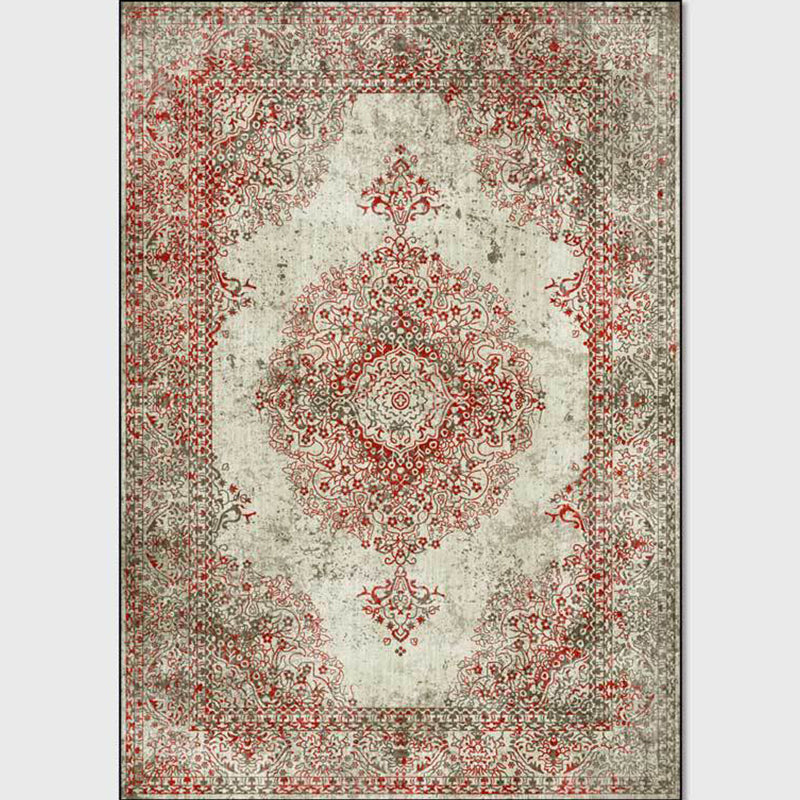 Shabby Chic Geometric Printed Rug Multi Colored Polyster Area Carpet Non-Slip Backing Pet Friendly Indoor Rug for Living Room Light Red Clearhalo 'Area Rug' 'Rugs' 'Shabby Chic' Rug' 2434890