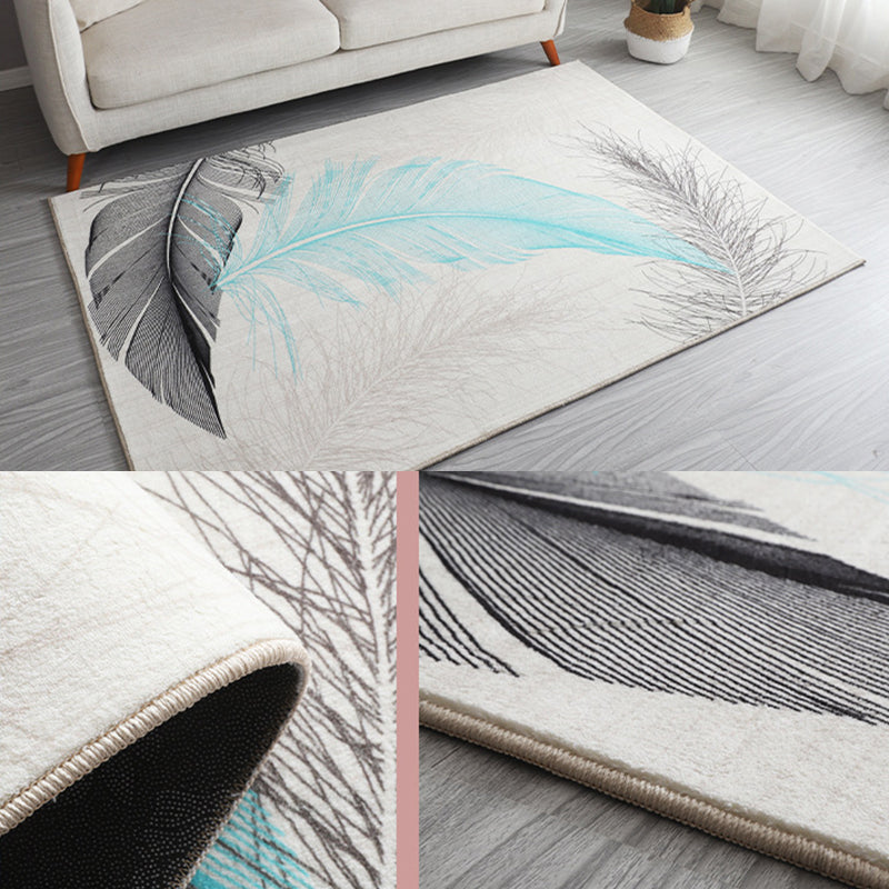 Antique Living Room Rug Multi Colored Flower Printed Area Carpet Non-Slip Backing Pet Friendly Easy Care Indoor Rug Clearhalo 'Area Rug' 'Rugs' 'Shabby Chic' Rug' 2434900