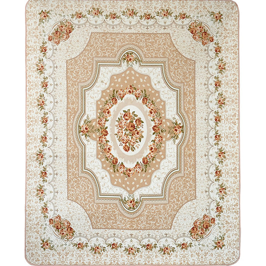 Multicolored Floral Printed Rug Cotton Blend Vintage Indoor Rug Anti-Slip Backing Pet Friendly Area Carpet for Parlor Clearhalo 'Area Rug' 'Rugs' 'Vintage' Rug' 2434904