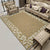 Shabby Chic Living Room Rug Multicolored Floral Printed Indoor Rug Cotton Blend Anti-Slip Backing Pet Friendly Area Carpet Khaki Clearhalo 'Area Rug' 'Rugs' 'Vintage' Rug' 2434923