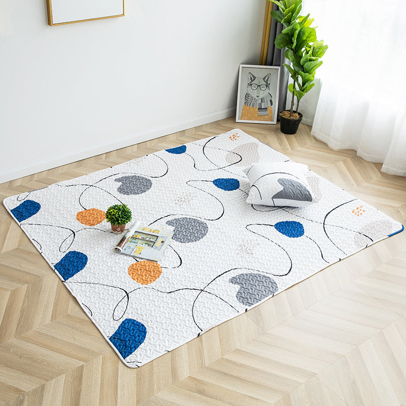 Modern Geometric Printed Rug Multicolored Cotton Area Carpet Non-Slip Backing Stain-Resistant Indoor Rug for Bedroom Clearhalo 'Area Rug' 'Modern' 'Rugs' Rug' 2435154