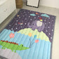 Casual Cartoon Printed Rug Multicolored Cotton Indoor Rug Pet Friendly Stain-Resistant Easy Care Area Carpet for Kids Room Lake Blue 4'9" x 6'5" Clearhalo 'Area Rug' 'Rug' 2435185