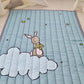 Casual Cartoon Printed Rug Multicolored Cotton Indoor Rug Pet Friendly Stain-Resistant Easy Care Area Carpet for Kids Room Blue 4'9" x 6'5" Clearhalo 'Area Rug' 'Rug' 2435189
