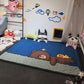 Casual Cartoon Printed Rug Multicolored Cotton Indoor Rug Pet Friendly Stain-Resistant Easy Care Area Carpet for Kids Room Sky Blue 4'9" x 6'5" Clearhalo 'Area Rug' 'Rug' 2435193