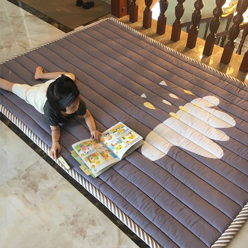 Casual Cartoon Printed Rug Multicolored Cotton Indoor Rug Pet Friendly Stain-Resistant Easy Care Area Carpet for Kids Room Grey 4'9" x 6'5" Clearhalo 'Area Rug' 'Rug' 2435195
