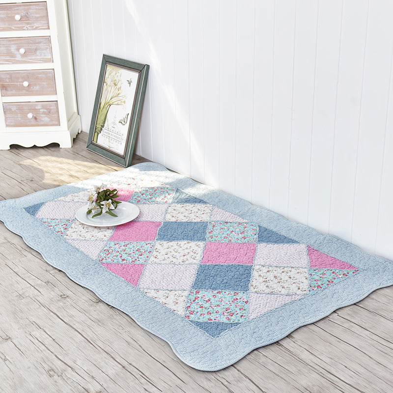 Modern Geometric Printed Rug Multicolored Cotton Indoor Rug Anti-Slip Backing Stain-Resistant Area Carpet for Room Clearhalo 'Area Rug' 'Modern' 'Rugs' Rug' 2435205
