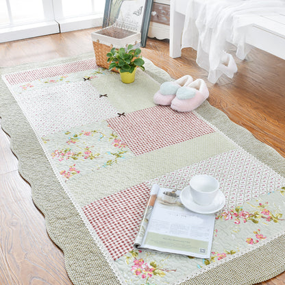 Modern Geometric Printed Rug Multicolored Cotton Indoor Rug Anti-Slip Backing Stain-Resistant Area Carpet for Room Light Green Clearhalo 'Area Rug' 'Modern' 'Rugs' Rug' 2435210