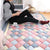 Nordic Plaid Printed Rug Multicolored Cotton Indoor Rug Anti-Slip Pet Friendly Easy Care Area Carpet for Room Pink Clearhalo 'Area Rug' 'Modern' 'Rugs' Rug' 2435216