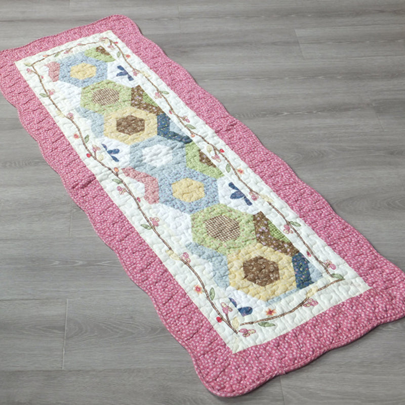 Modern Cartoon Printed Rug Multicolored Cotton Area Carpet Non-Slip Pet Friendly Washable Indoor Rug for Room Light Pink 1'8" x 4'5" Clearhalo 'Area Rug' 'Modern' 'Rugs' Rug' 2435251