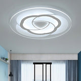 Floral Flushmount Lighting Simple Acrylic LED Bedroom Ceiling Mounted Fixture in Warm/White, 16"/19.5"/23.5" Wide White White Clearhalo 'Ceiling Lights' 'Close To Ceiling Lights' 'Close to ceiling' 'Flush mount' Lighting' 243635
