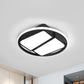 2-Trapezoid Ceiling Mount Light Modern Metal Black/White LED 16"/19.5" Wide Flush Light Fixture for Bedroom in Warm/White Light Clearhalo 'Ceiling Lights' 'Close To Ceiling Lights' 'Close to ceiling' 'Flush mount' Lighting' 243656