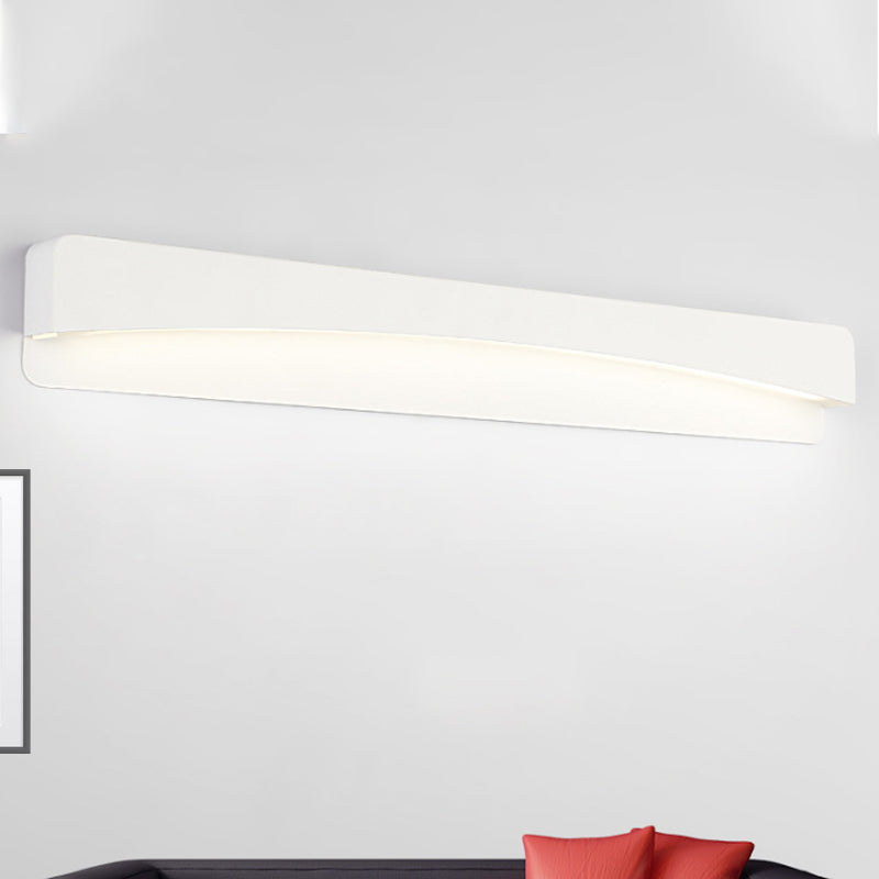 White Rectangular Wall Mounted Lighting Minimalist Style 16.5