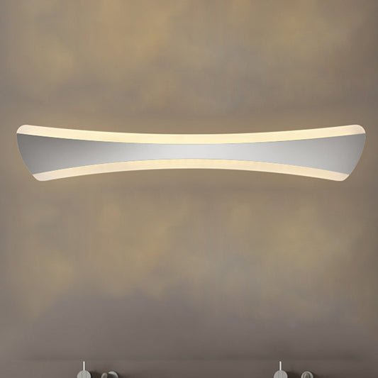 16.5"/20.5" Wide Waterproof Bowtie Vanity Lighting Fixture Minimalist Acrylic LED Bathroom Vanity Wall Sconce in Warm/White White Warm Clearhalo 'Modern wall lights' 'Modern' 'Vanity Lights' 'Wall Lights' Lighting' 243971