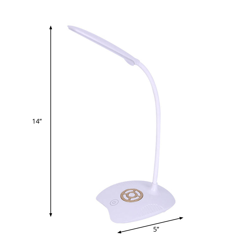Silicone Hose Adjustable Standing Desk Light Modern LED Touch Sensitive Table Lamp for Study, Pink/Gold Clearhalo 'Desk Lamps' 'Lamps' Lighting' 244121