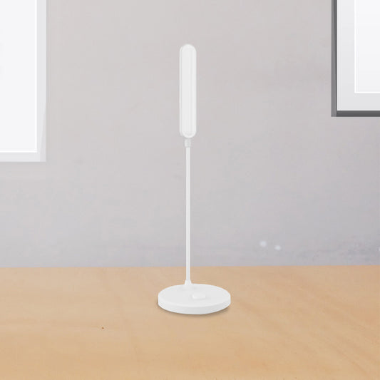 White Oblong Shade LED Desk Lamp Modern Simple Adjustable Table Light for Bedside Study Room Clearhalo 'Desk Lamps' 'Lamps' Lighting' 244123