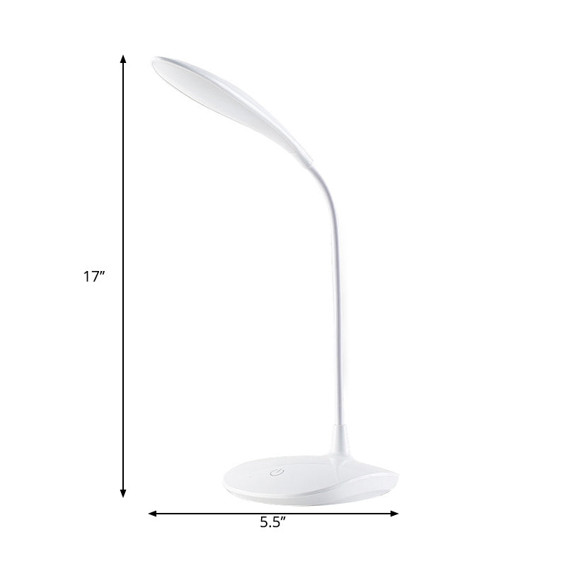 Silicone Hose Touch-Sensitive Desk Lamp Simple Style LED Third Gear Table Lamp for Study Reading Clearhalo 'Desk Lamps' 'Lamps' Lighting' 244144