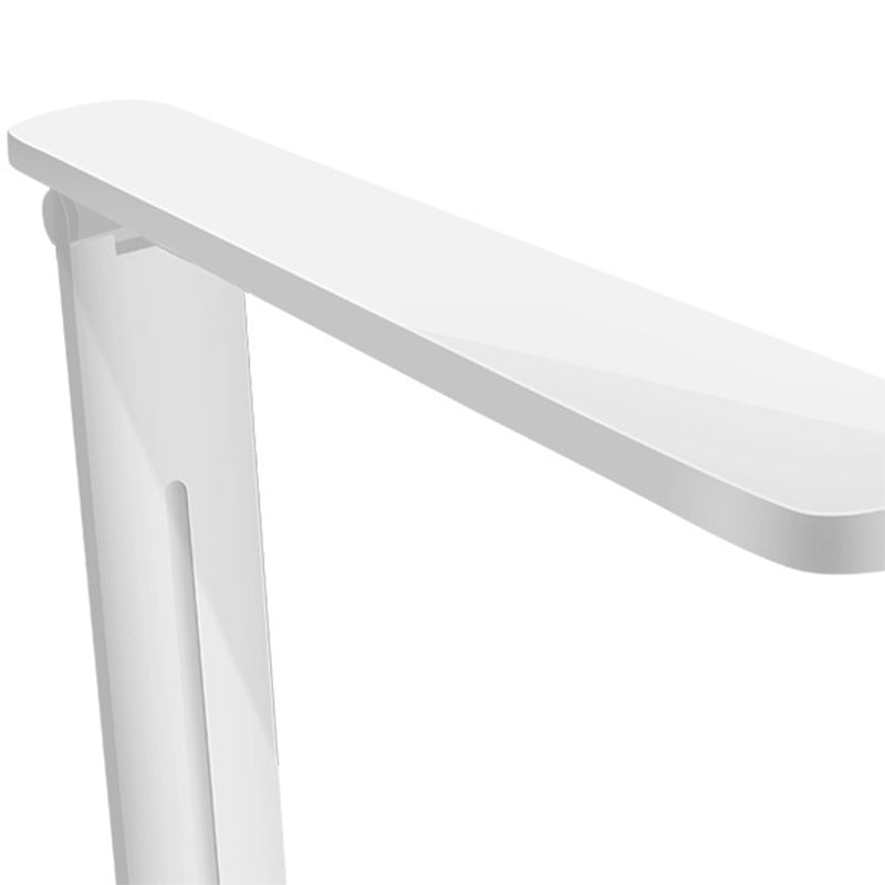 White Oblong Shade Adjustable Desk Lamp Modern Style Plastic Desk Light with Phone Holder Clearhalo 'Desk Lamps' 'Lamps' Lighting' 244149