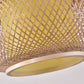 Yellow Lantern Shade Flush Light Contemporary Style 16"/19.5" Dia 1-Head Bamboo Ceiling Mounted Light for Living Room Clearhalo 'Ceiling Lights' 'Close To Ceiling Lights' 'Close to ceiling' 'Semi-flushmount' Lighting' 244326