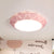 Slim UFO Girl Bedroom Ceiling Light Acrylic Metal Nordic Style LED Flushmount Light Pink Clearhalo 'Ceiling Lights' 'Close To Ceiling Lights' 'Close to ceiling' 'Flush mount' Lighting' 244327