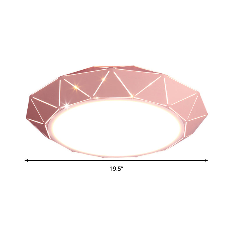 Slim UFO Girl Bedroom Ceiling Light Acrylic Metal Nordic Style LED Flushmount Light Clearhalo 'Ceiling Lights' 'Close To Ceiling Lights' 'Close to ceiling' 'Flush mount' Lighting' 244330
